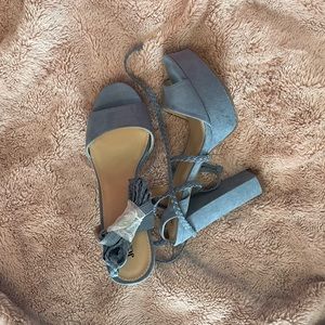 Dusty blue heels